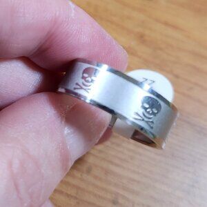 New Mens Stainless Steel Skull Ring Size 12